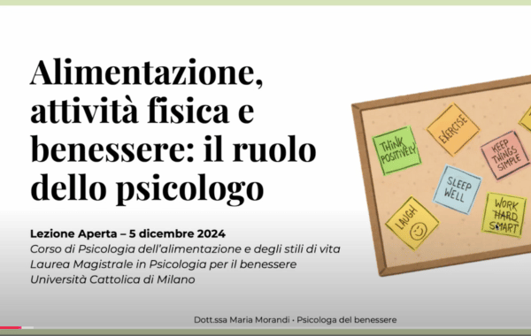 Diet, physical activity and well-being: The role of the psychologist